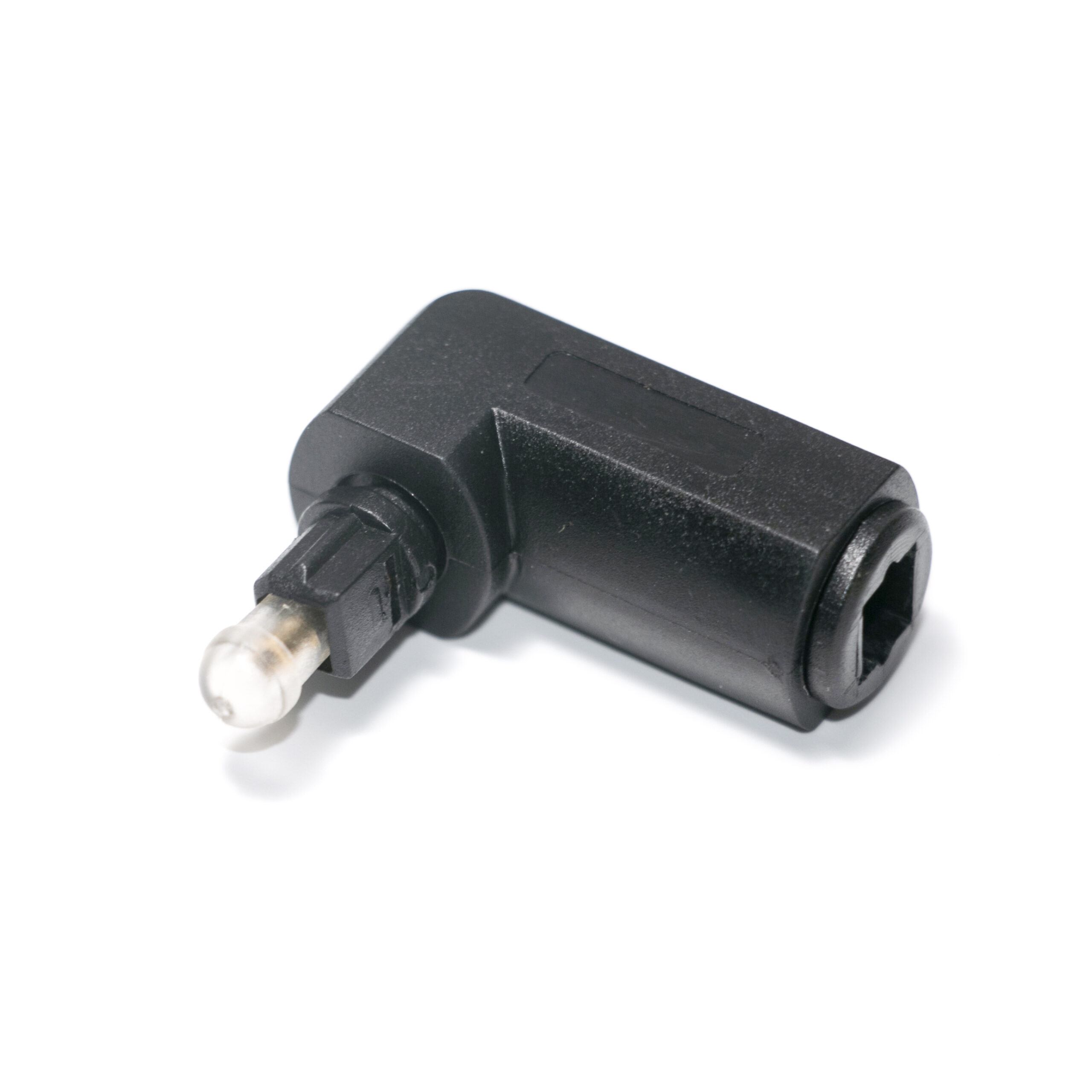 TOSLINK 90-Degree Angle Optical Adapter ?C Square to Square Connector